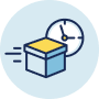 Packaging with timer icon
